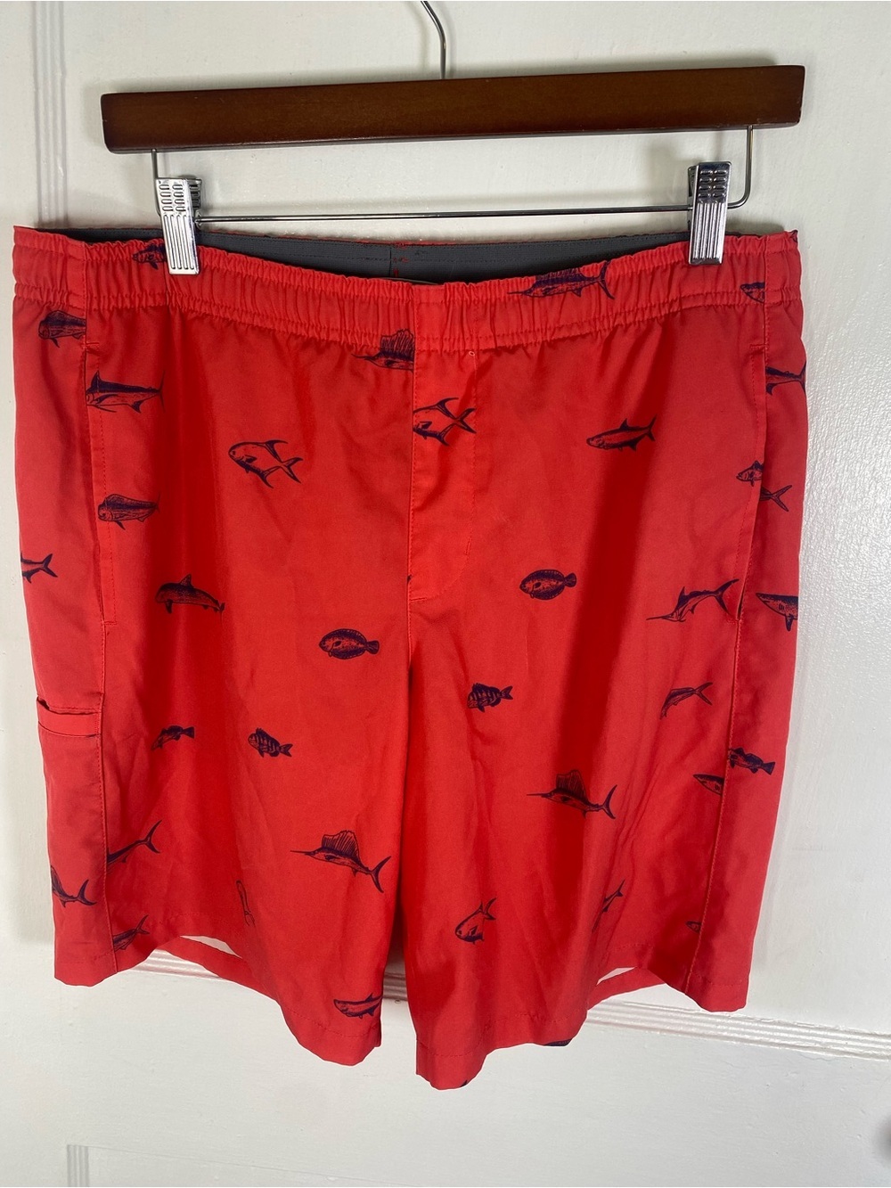 Field & Stream 2 Pair Bundle Men's Red Fish-Print Swim Trunks